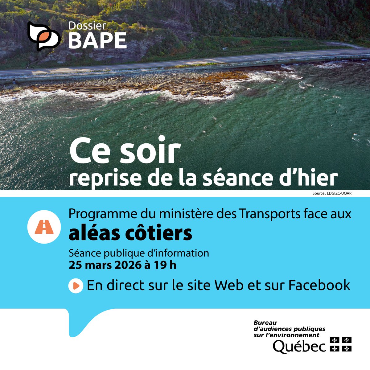 Bureau d'audiences publiques sur l'environnement tweet media