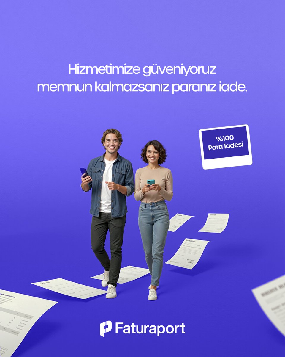 Anlatmayalım.
Siz deneyin.
Faturaport’tan memnun kalmazsanız,
paranız iade.

👉 Şimdi ücretsiz başlayın