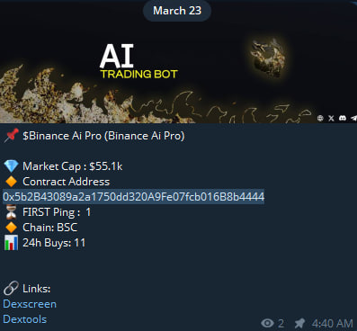 BSC AI Bot tweet media