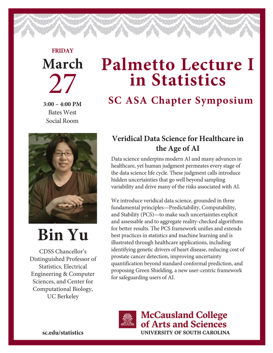 UofSC Statistics Department tweet media