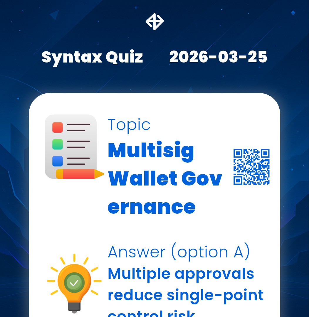 jhncryp's tweet photo. @SyntaxVerse ✅ Syntax Quiz (25-03-2026)
Correct Answer: Option A
Vault: 1.2.4.9
Stay updated with daily quiz answers, airdrops & crypto alpha 🚀
Follow 👉 @jhncryp for more fast & accurate updates.
#Syntax #CryptoQuiz #Airdrop #Crypto #Web3 #Blockchain #QuizAnswer https://t.co/x0h2p6qLuY