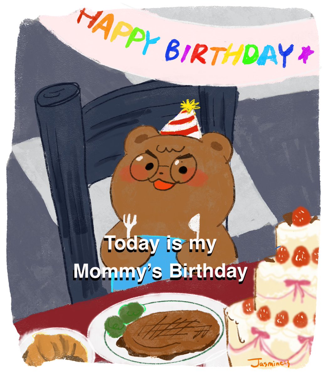 給生日的姑媽媽取用ʕ •ᴥ•ʔ
For Gumamom to show this pic on their own birthday🐻