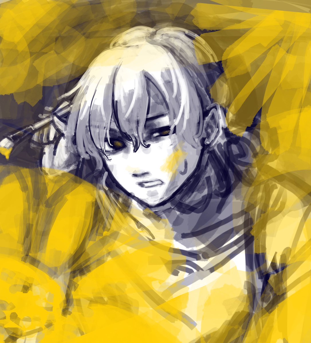 doltultultu's tweet photo. 眼精疲労で瞼がピクピクしてる画家 https://t.co/LzOVkKR6pB