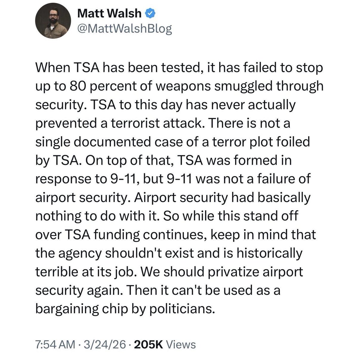 gwpro's tweet image. Please end the #TSA.  Immediately.  #privacy #4thAmendment #security #safety #government #history #budget #optout