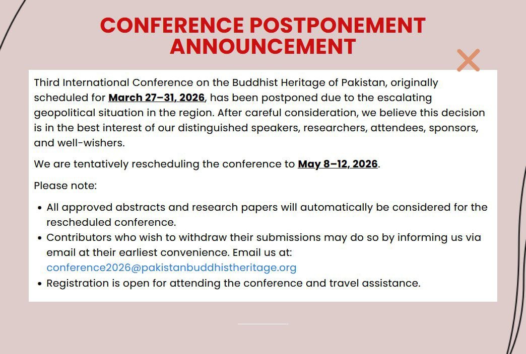 JimmyCa9953's tweet photo. Credibility can't be bought with a brochure. Atrocities on minorities have doomed the International Conference on Buddhist Heritage of Pakistan. @CultureTibet @DalaiLama https://t.co/vfPIRYWvAq