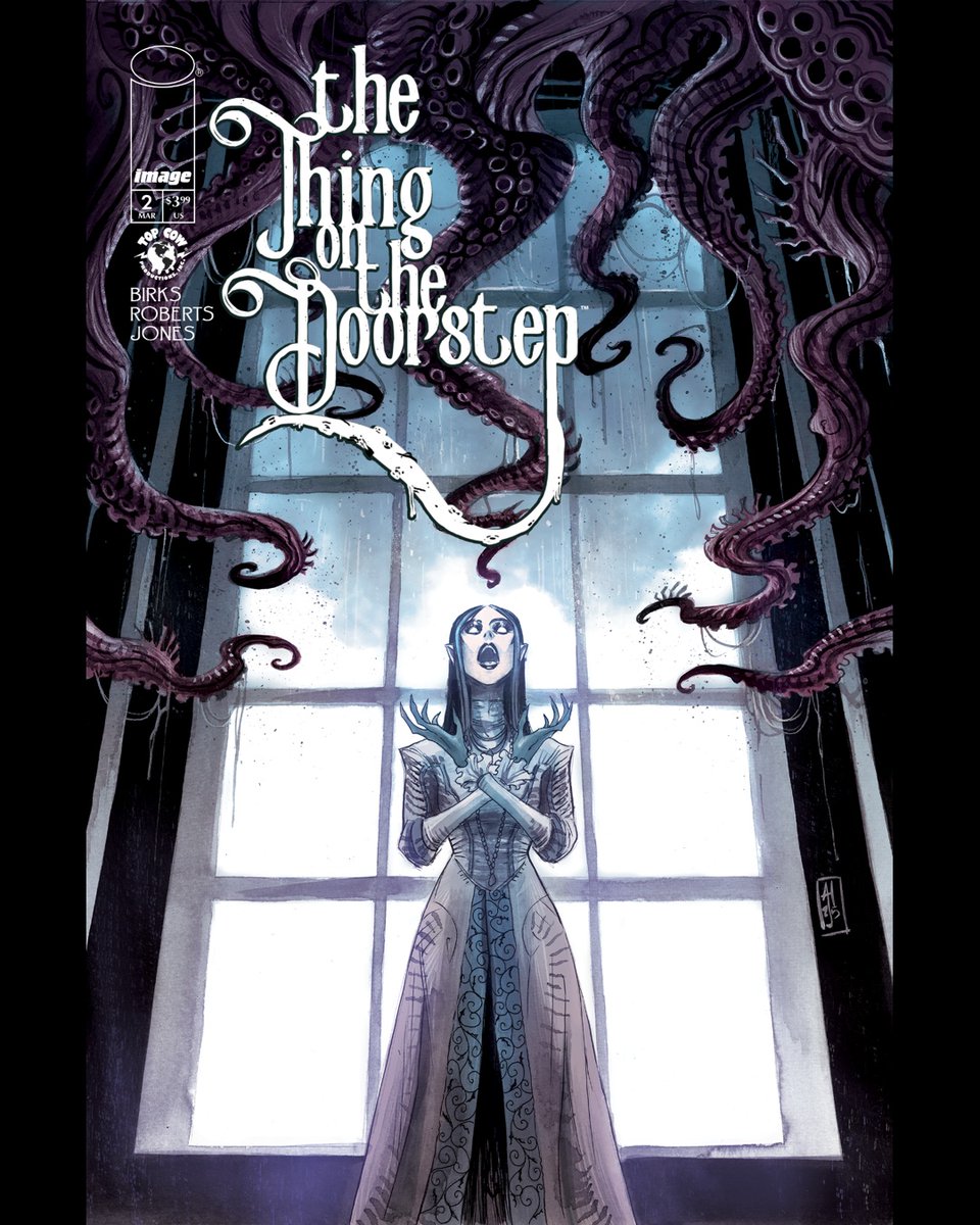 TopCow's tweet photo. 🚪 DON’T OPEN THE DOOR 🚪

First look at covers from The Thing on the Doorstep 👁️

🩸 #1 — OUT NOW
🕯️ #2 — OUT NOW
A story of obsession, possession… and something waiting on the other side. 😈

@SBirksWriter @williroberts1 @lyndondraws https://t.co/XCRZ68P1vs