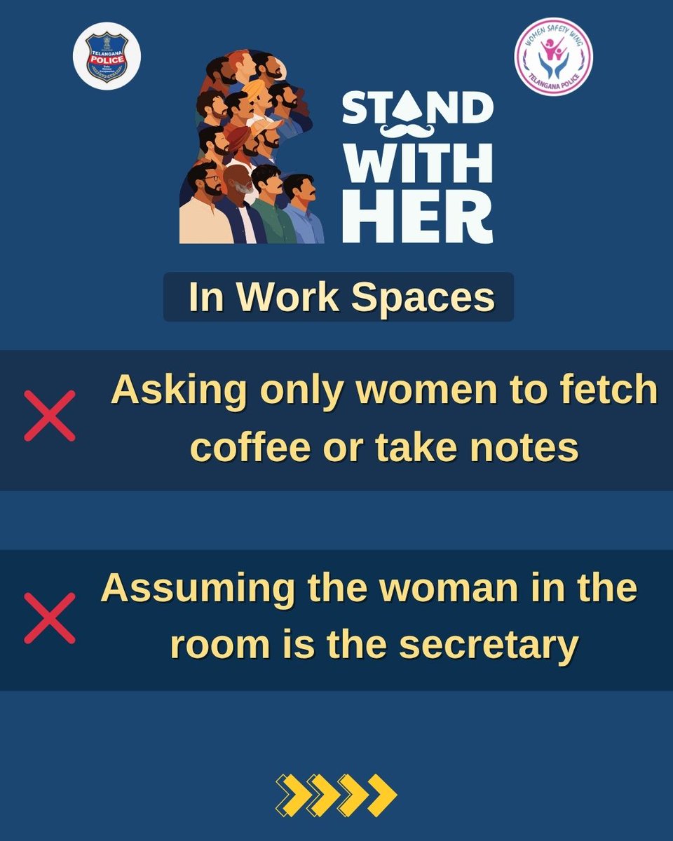 tg_womensafety's tweet image. Workplace sexism is a series of small, normalized behaviors that undermine talent and leadership. 🚫💼

#StandWithHer #WorkplaceEquality #BreakTheBias #RespectWomen #WomenSafetyWing #TelanganaPolice @TelanganaCOPs 
@hydcitypolice @cyberabadpolice @MalkajgiriCop