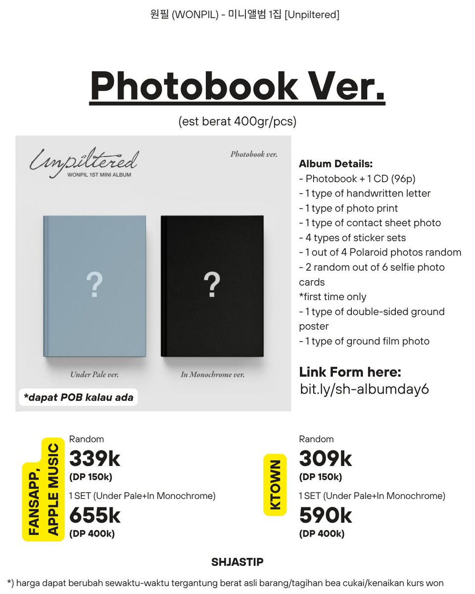 Open PO Album WONPIL DAY6 tweet media