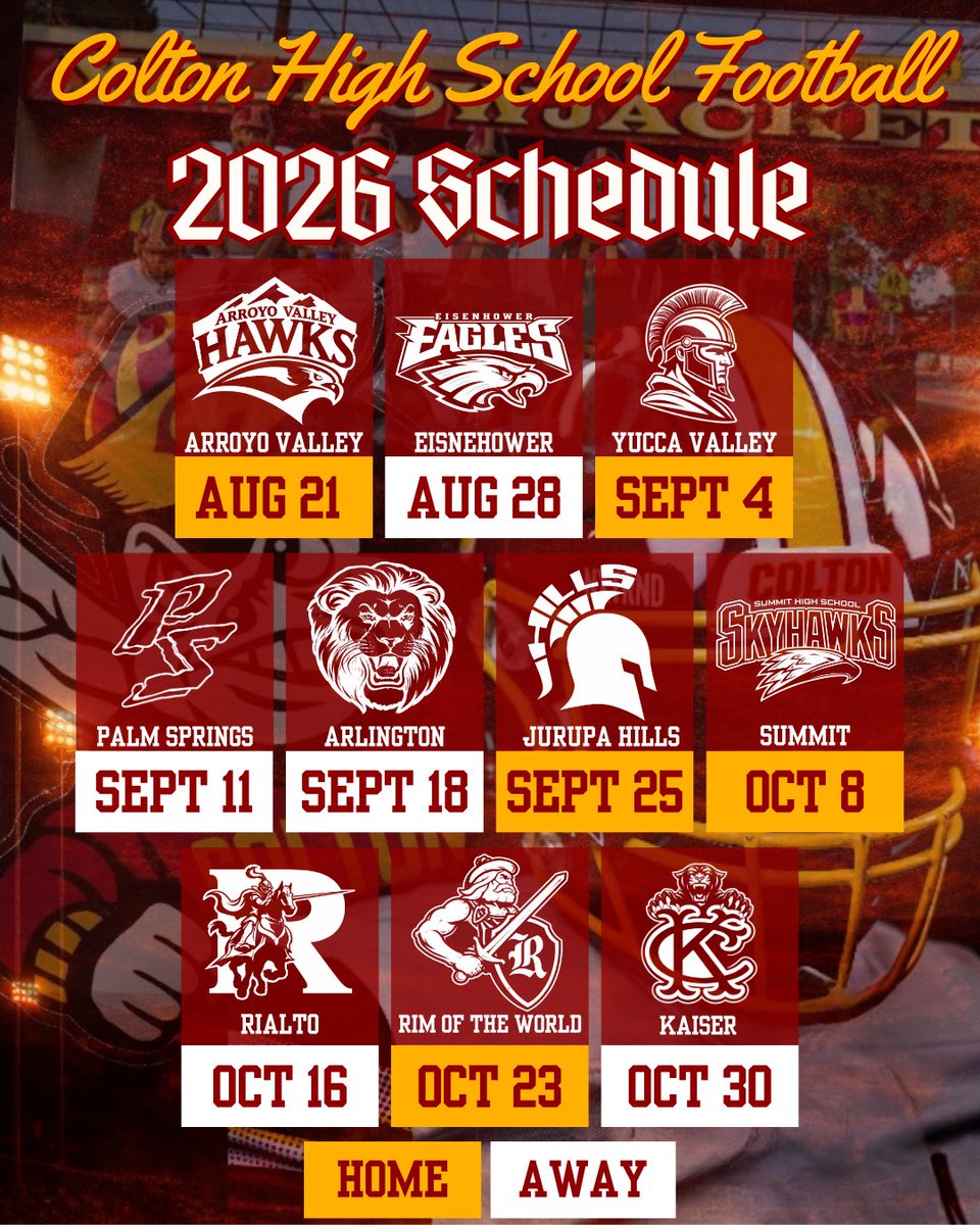 Colton High Football (CA) tweet media