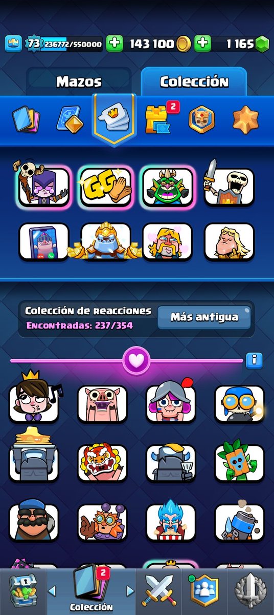 #clashroyale mi mazo de emotes el puerco del teléfono es lo mejor