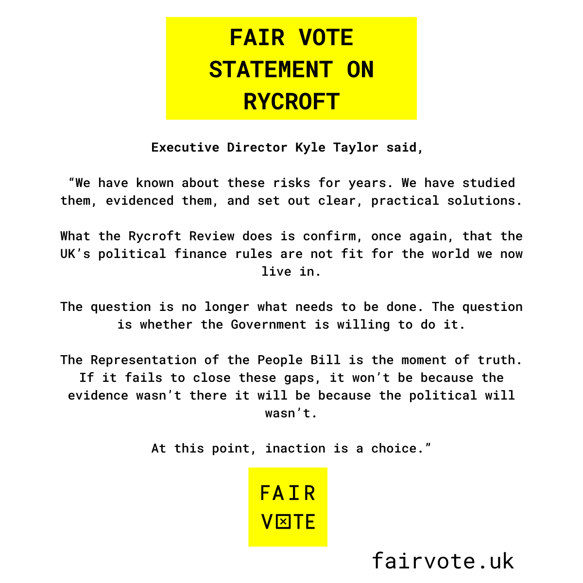 Fair Vote UK tweet media