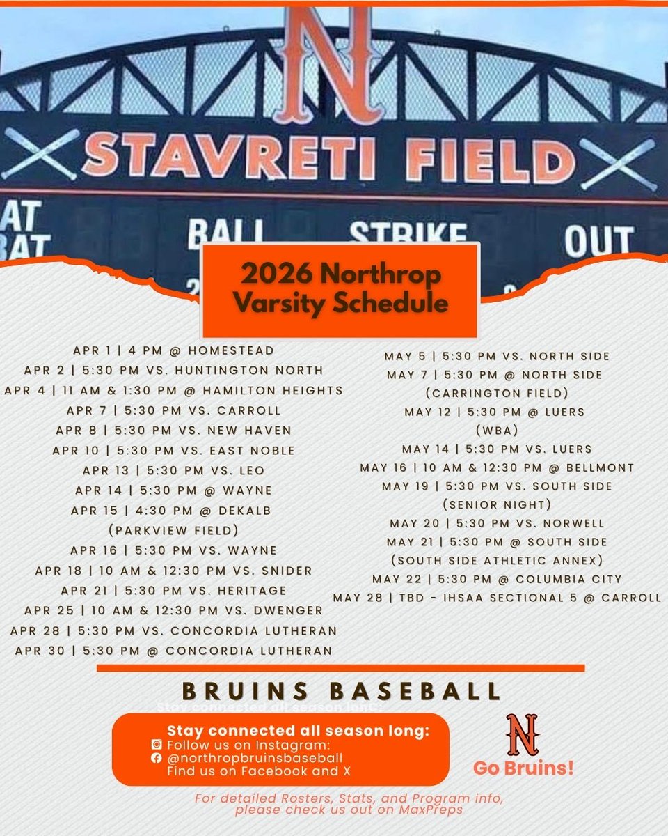 Northrop Bruins Baseball tweet media