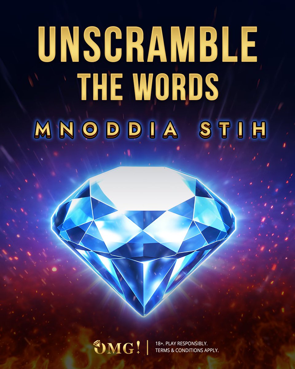 PlayWithOMG's tweet photo. Unscramble the words ✍️ to win!

5 winners with $5 each will be sent a DM                 

18+. Please Play Responsibly. T &amp; Cs Apply. https://t.co/drbyrfUTYP