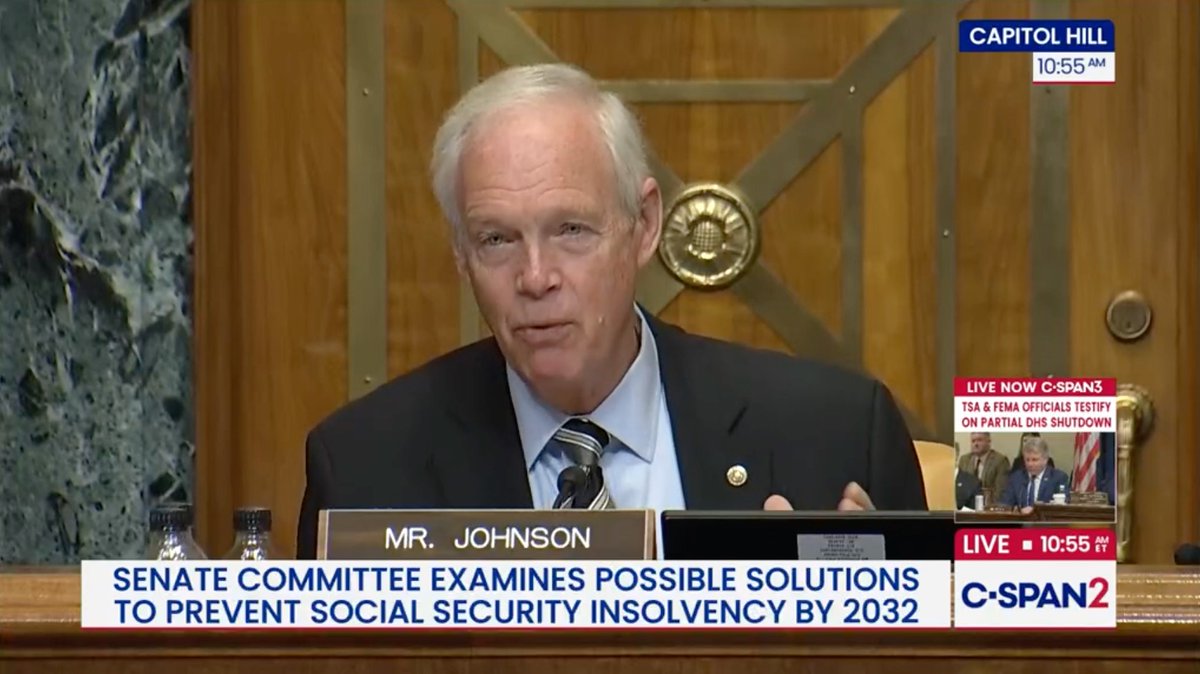 NCPSSM's tweet image. Senator Ron Johnson is at it again... calling Social Security a "forced retirement program" and pushing privatization. Yes, let's put all that money in the stock market and if there's a crash, it's just too bad for retirees. #socialsecurity @SenateDems @SenWarren @BernieSanders