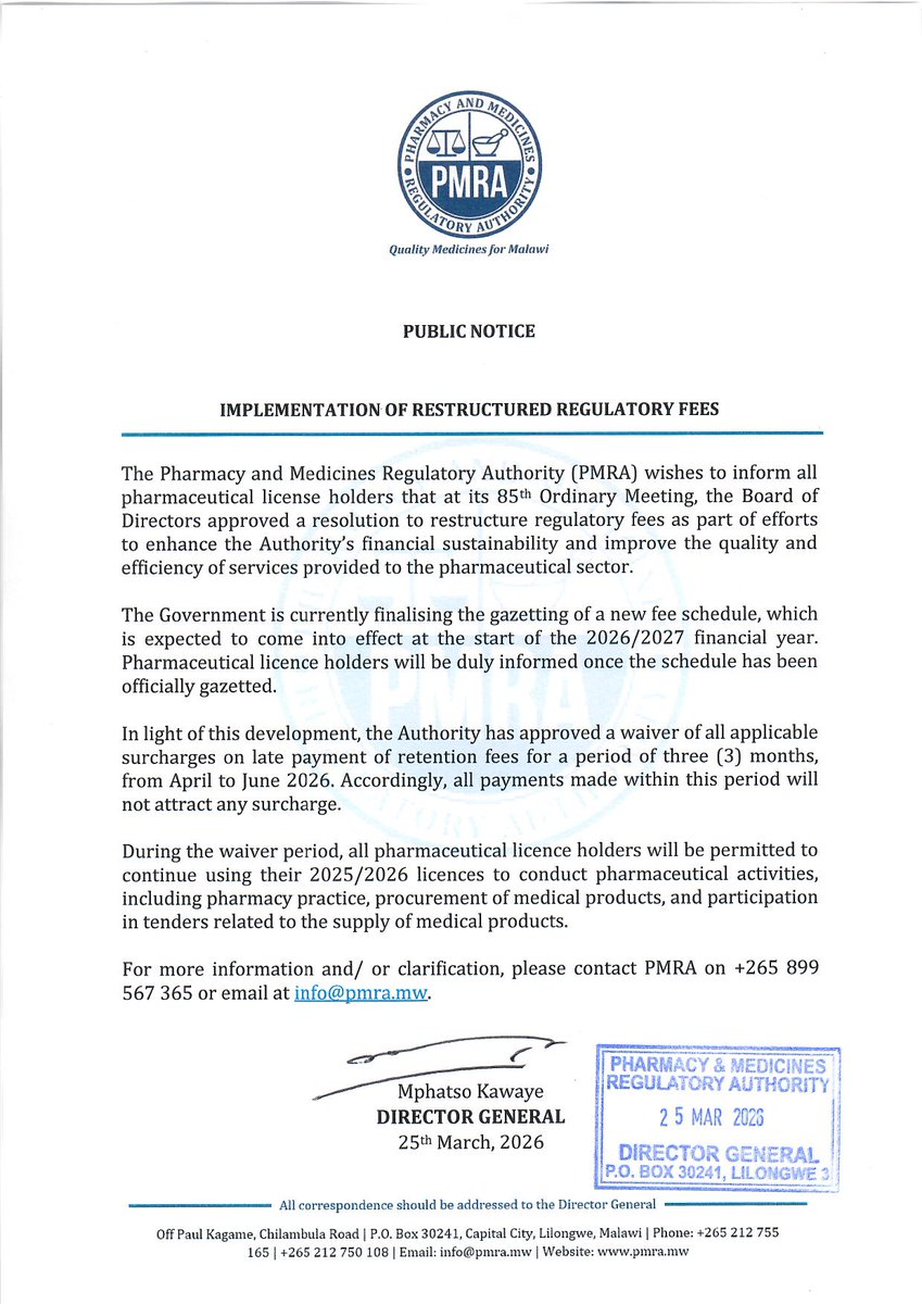 PMRA MALAWI tweet media