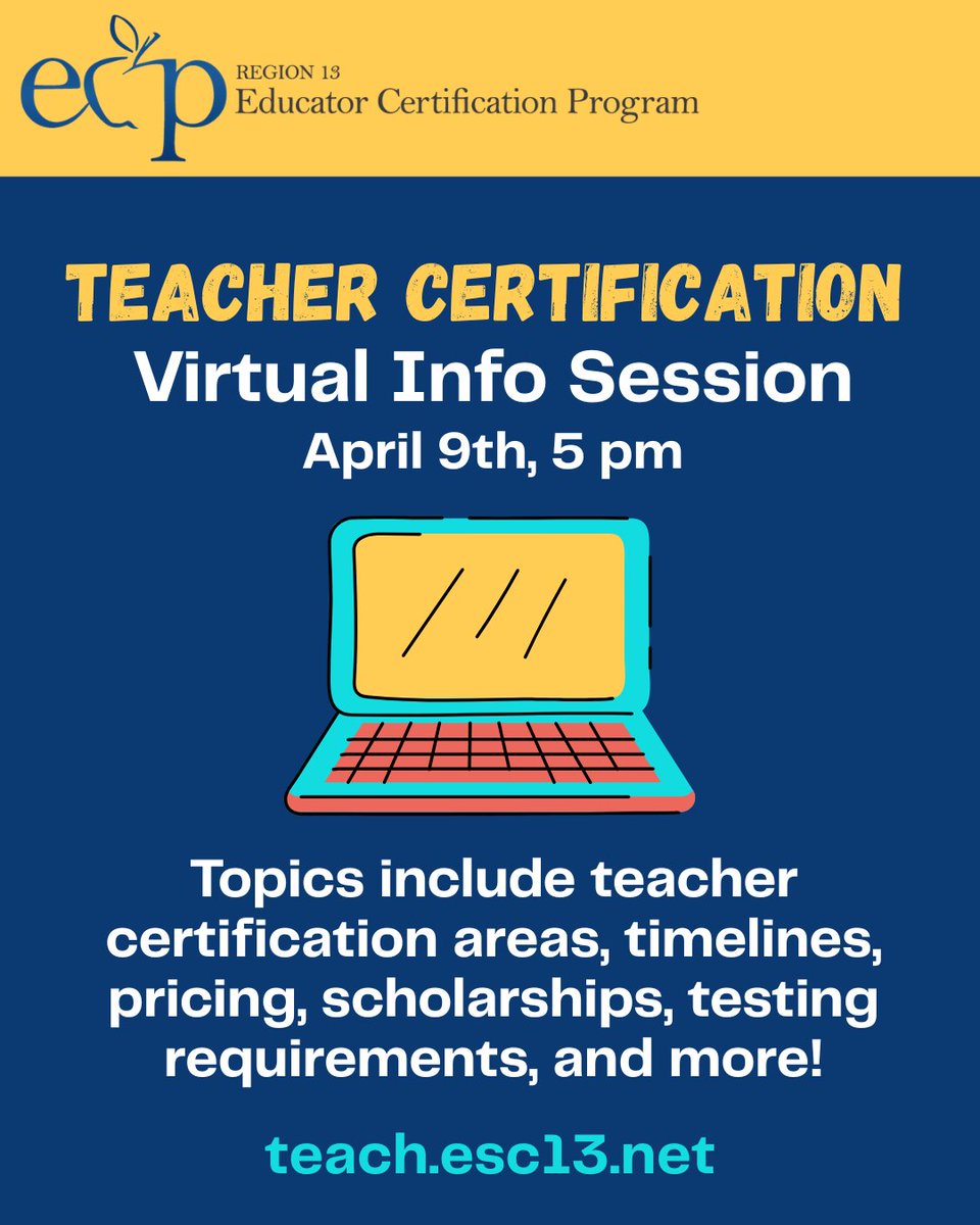 Region 13 Educator Certification Program (ECP) tweet media