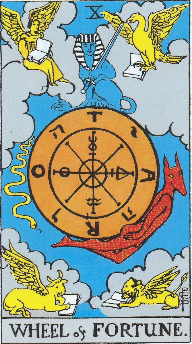 zqwi0's tweet photo. Wheel of fortune 
عجلة الحظ 
بطاقة محكومه من المشتري جميلة جداً تبين الحظ والتوسع الفرص الكبيرة التغيير الإيجابي القدر اللي يتحرك فجأه هذي البطاقه تمثل تغيير مفاجئ وايجابي 
#تاروت_ايف https://t.co/fMSLqXiOo8