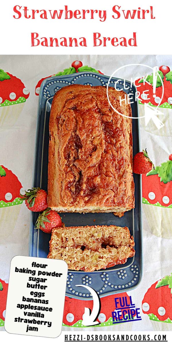 HezziD's tweet photo. Get ready for the sweetest mash up ever! This banana bread is moist, flavorful, and swirled with sweet strawberry jam for the perfect fruity twist. One slice and you'll be hooked.
#BananaBread #Strawberries #SpringSweetsWeek
https://t.co/O1yVerU1tG https://t.co/hTEiaP3eKv