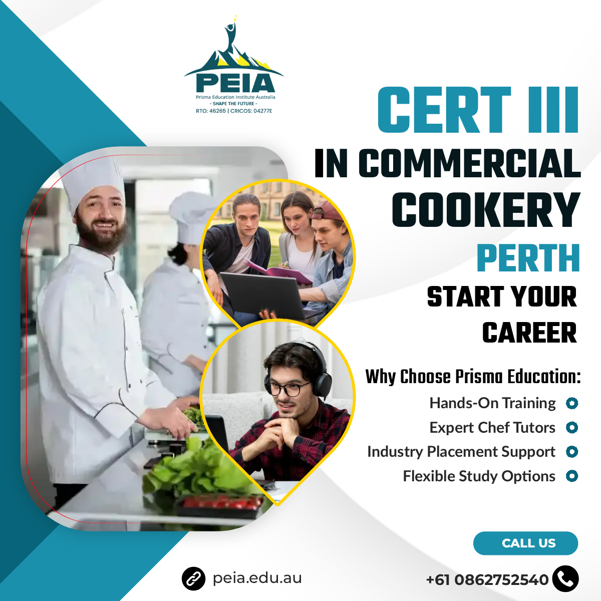 peia_au's tweet image. 👨‍🍳 Start your chef journey today!
Study Cert III in Commercial Cookery Perth – Start Your Career with Prisma Education Institute Australia.
📞 +61 0862752540
🌐 peia.edu.au

#ChefCareer #StudyInPerth #CookeryCourse