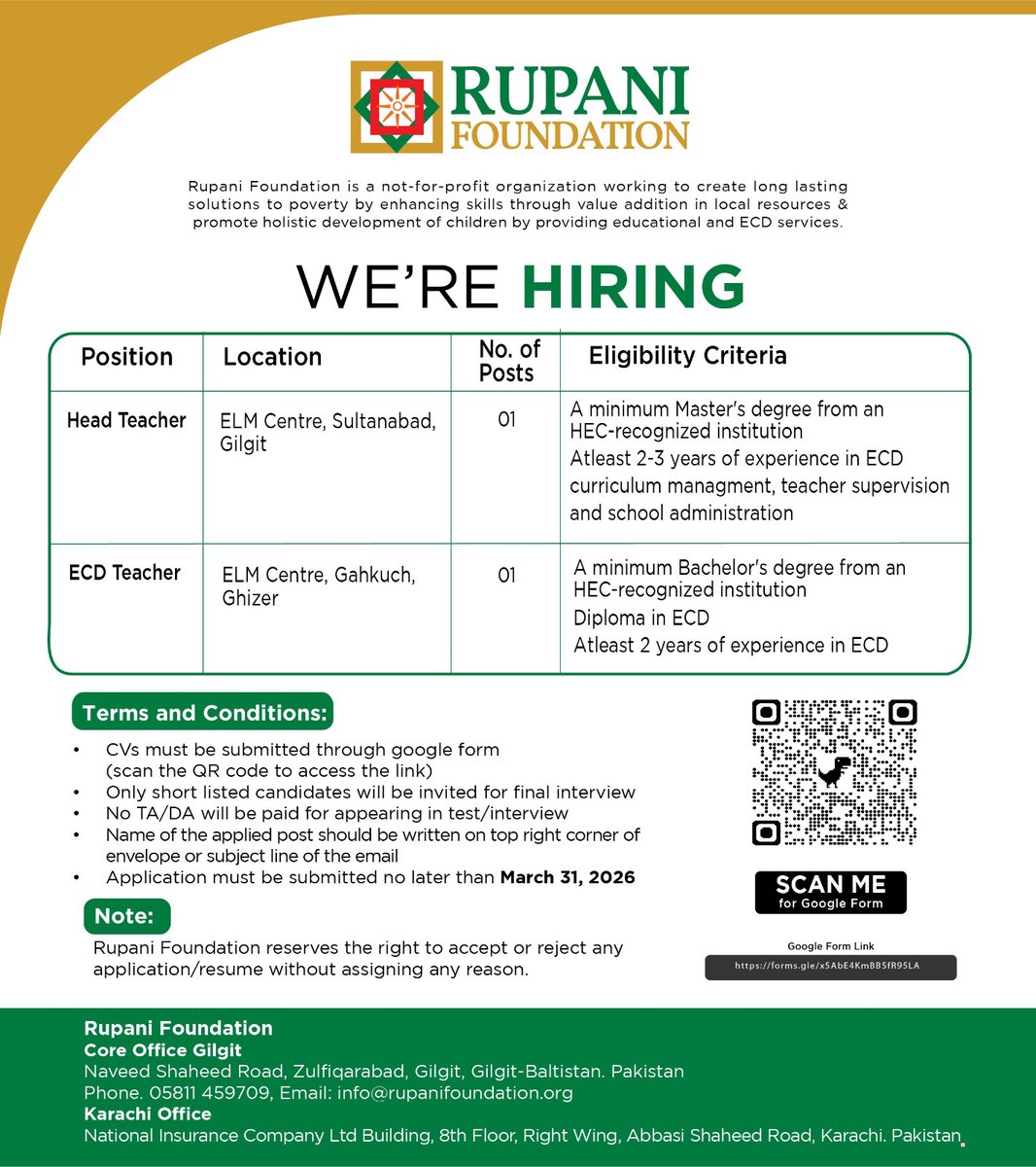 Rupani Foundation Pakistan tweet media
