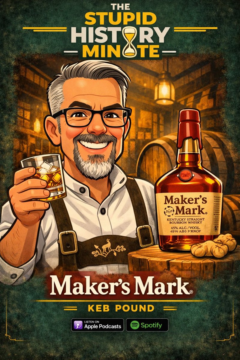 StupidMinute's tweet image. The Stupid History of Maker’s Mark

Today’s episode brought to you by @showmeyourtrips 

#History #Podcasts #alcohol