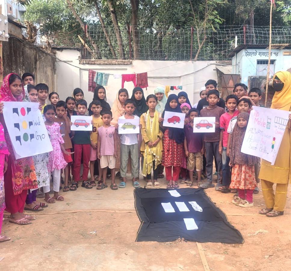 ShaplaF's tweet photo. We recently organized a Road Safety Awareness Program for our sponsored children to help them learn essential safety skills. Through this session, the children learned about safe road crossing, and how to properly use different types of vehicles. https://t.co/mejr0fyMK1