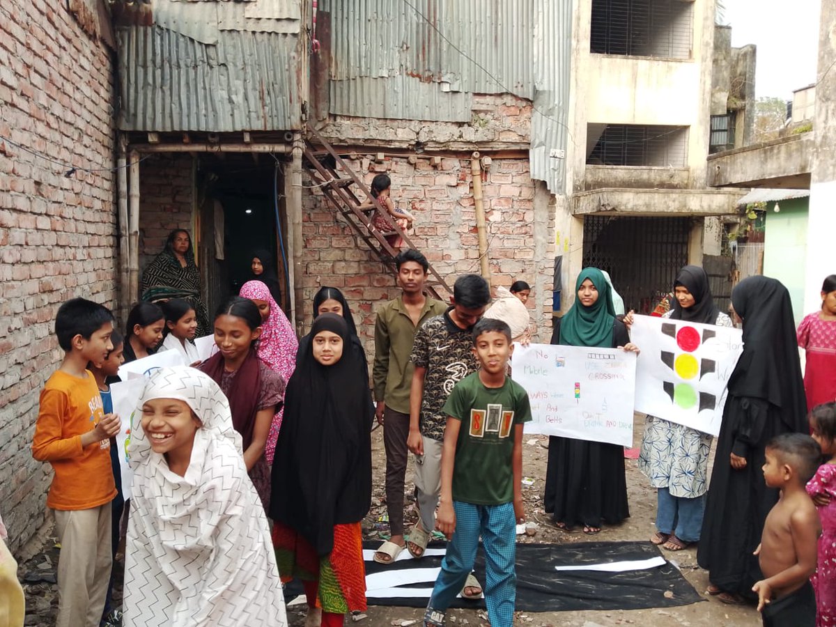 ShaplaF's tweet photo. We recently organized a Road Safety Awareness Program for our sponsored children to help them learn essential safety skills. Through this session, the children learned about safe road crossing, and how to properly use different types of vehicles. https://t.co/mejr0fyMK1