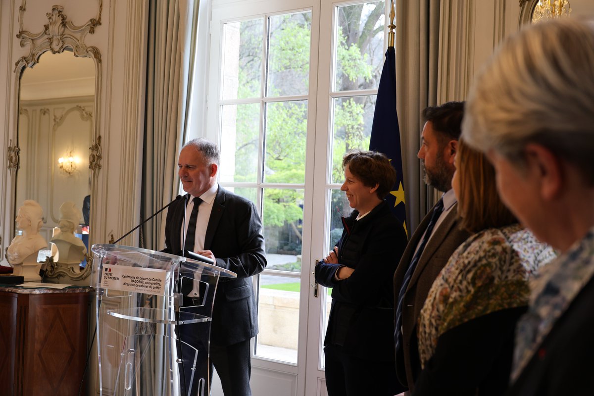 Image de Préfet du Finistère - #départ | Cérémonie de départ de Camille Dagorne, directrice de cabinet du préfet

Ce mardi 24 mars 