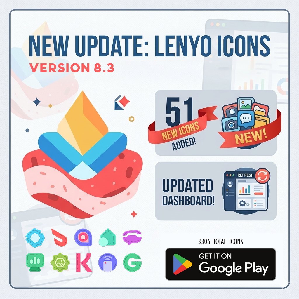 Fresh icons, fresh dashboard. LENYO v8.3 is here! 🎨

We’ve just pushed 51 new icons to help you perfect your setup. Check out the new dashboard and let us know what you think!

Available now on Google Play. 🔗 play.google.com/store/apps/det…