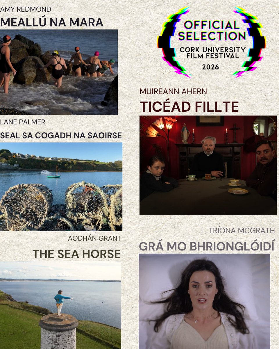 OiliuintNemeton's tweet photo. Comhghairdeas lenár scoláirí ar fad agus ádh mór oraibh 🌟 Tá 10 scannáin againn sa Cork University Film Festival ar an deireadh seachtain seo!
Congrats and best of luck to our students 🌟 10 of our short films have been selected for CUFF this weekend.
#scannáin #setu https://t.co/0k8t5CiIz9