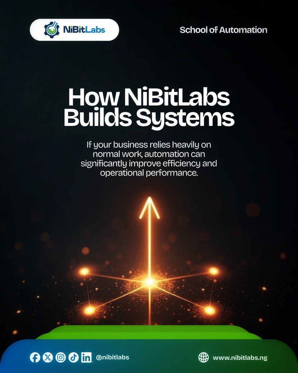 nibitlabs's tweet photo. Better operations start with better systems.

At NiBitLabs, we build digital systems and automate processes to help businesses operate efficiently and scale with confidence.

#NiBitLabs #Automation #DigitalInfrastructure https://t.co/iTguC2vGgN