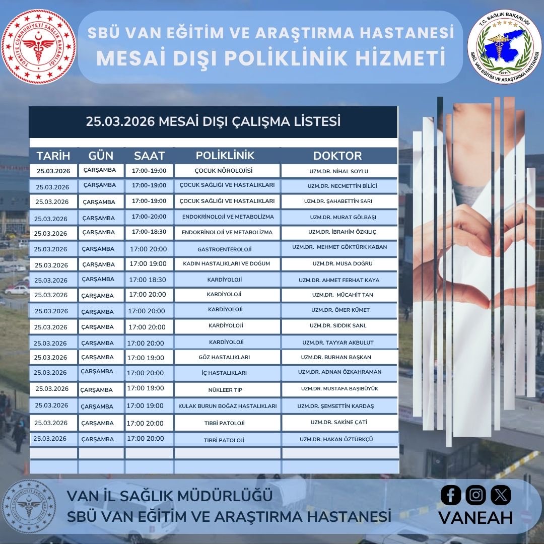 S.B.Ü. Van Eğitim ve Araştırma Hastanesi tweet media
