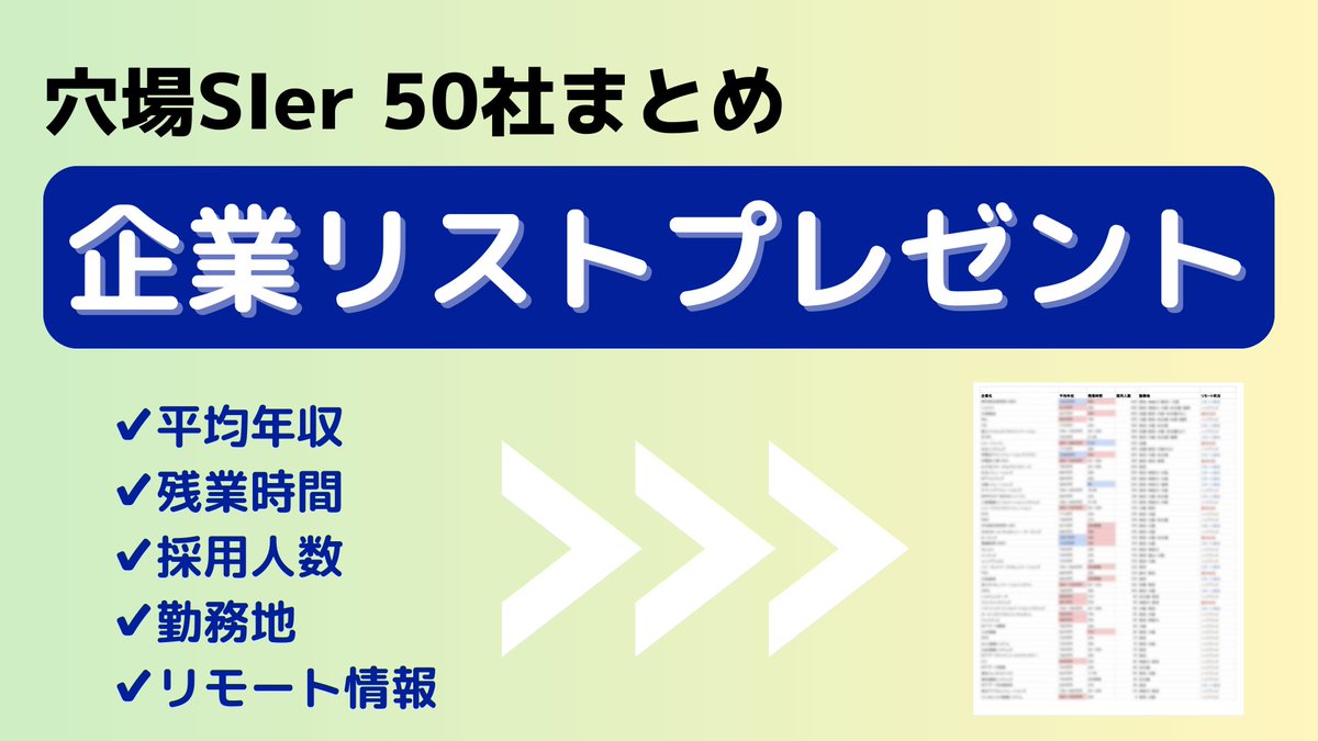 きりむら＠SIer就活 tweet media