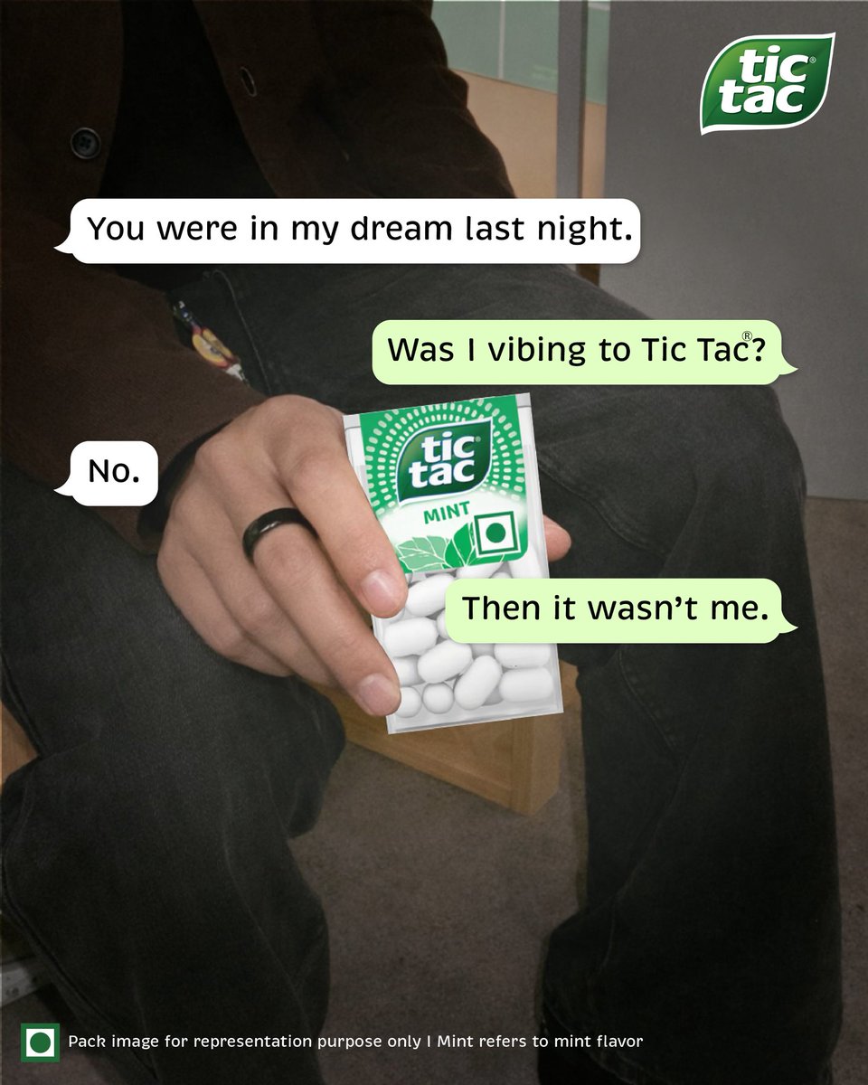 Dream about me? 💭
Only if there’s Tic Tac involved 

#TicTac #Vibe #Freshness