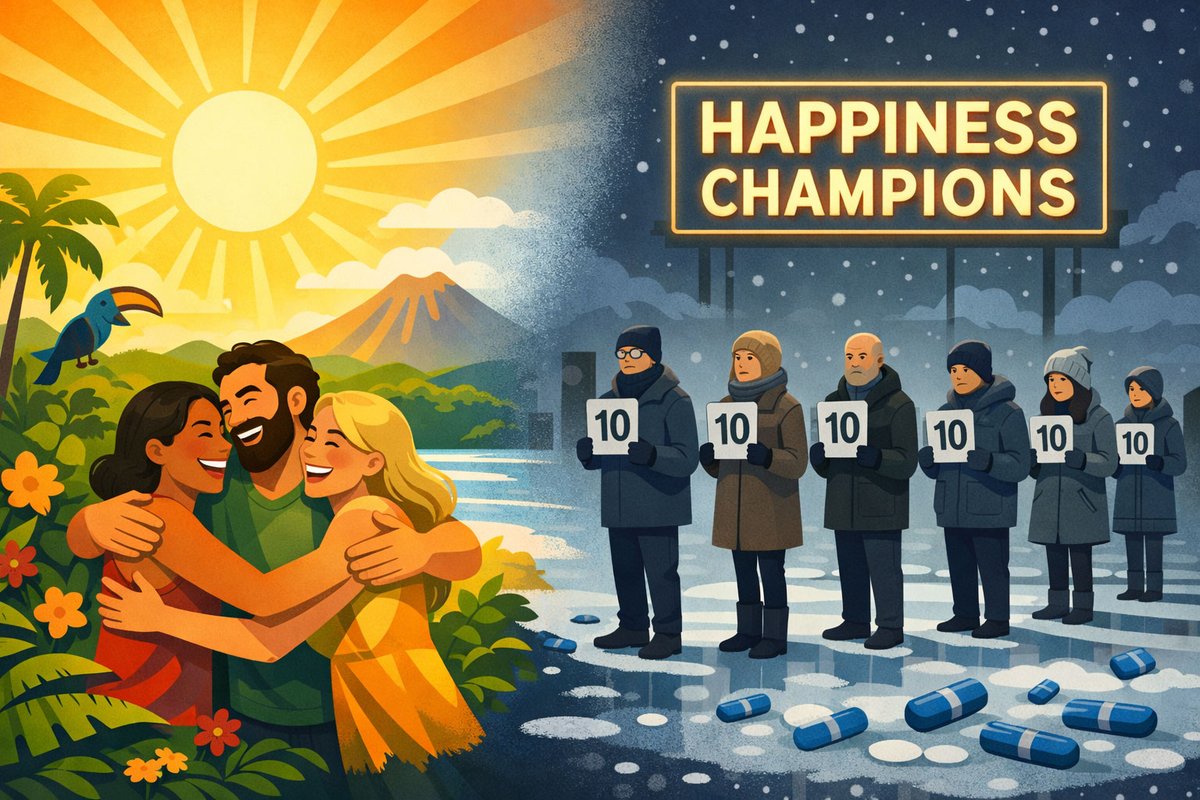 kritikende's tweet photo. Sind  die Skandinavier wirklich so glücklich, wie alle sagen? 🇩🇰🇳🇴 Dieser  Artikel hinterfragt das ‚psychologische Blendwerk‘ des World Happiness Reports. #Glück #Gesellschaft Sehr lesenswert! https://t.co/ss94vXg2HL https://t.co/nKvkoCLA9M