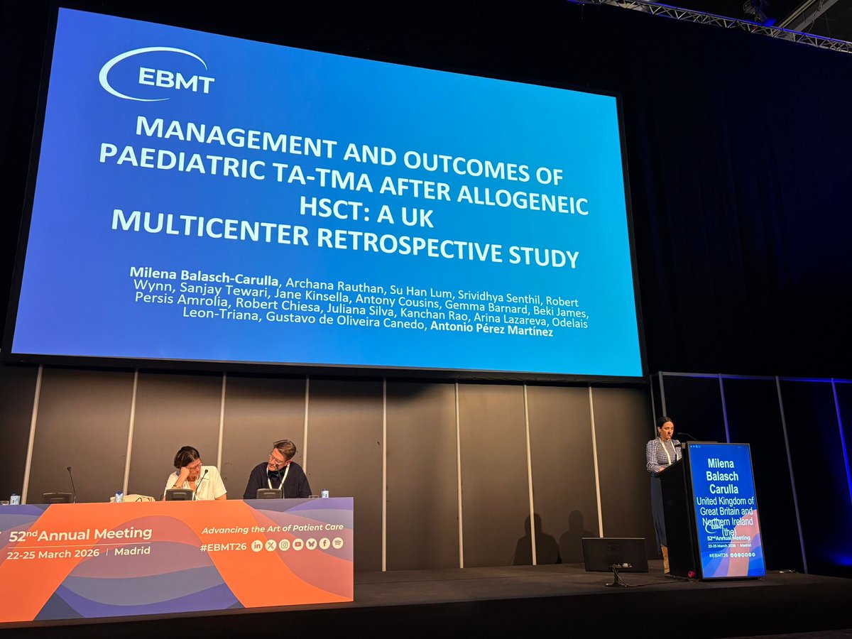 antonioper_mar's tweet image. So thankful of my team and dear friends from #HSCT #immunology #CART at @GOSHCharity @GreatOrmondSt and all my #UK colleagues who help us to run this TA-TMA study presented in #Madrid for the 52nd Annual Meeting of the @TheEBMT #EBMT26  @GETH_info