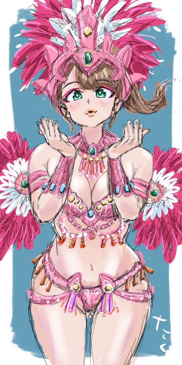 サンバガール93💃🏻完成 
#イラスト #illustration 