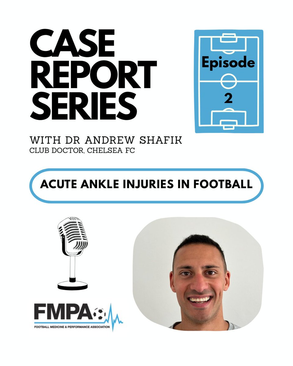 FMPA_Official's tweet photo. FMPA PODCASTS: In case you missed it!
⚽ Acute ankle injuries in football
🎧 Dr Andrew Shafik
Listen now:
➡️ https://t.co/Qr2iu1zuvh
#FootballMedicine #SportsMedicine #FootballInjuries #SportsScience #FootballPerformance #InjuryPrevention #AnkleInjury #FootballPodcast https://t.co/gy77fFnVd3