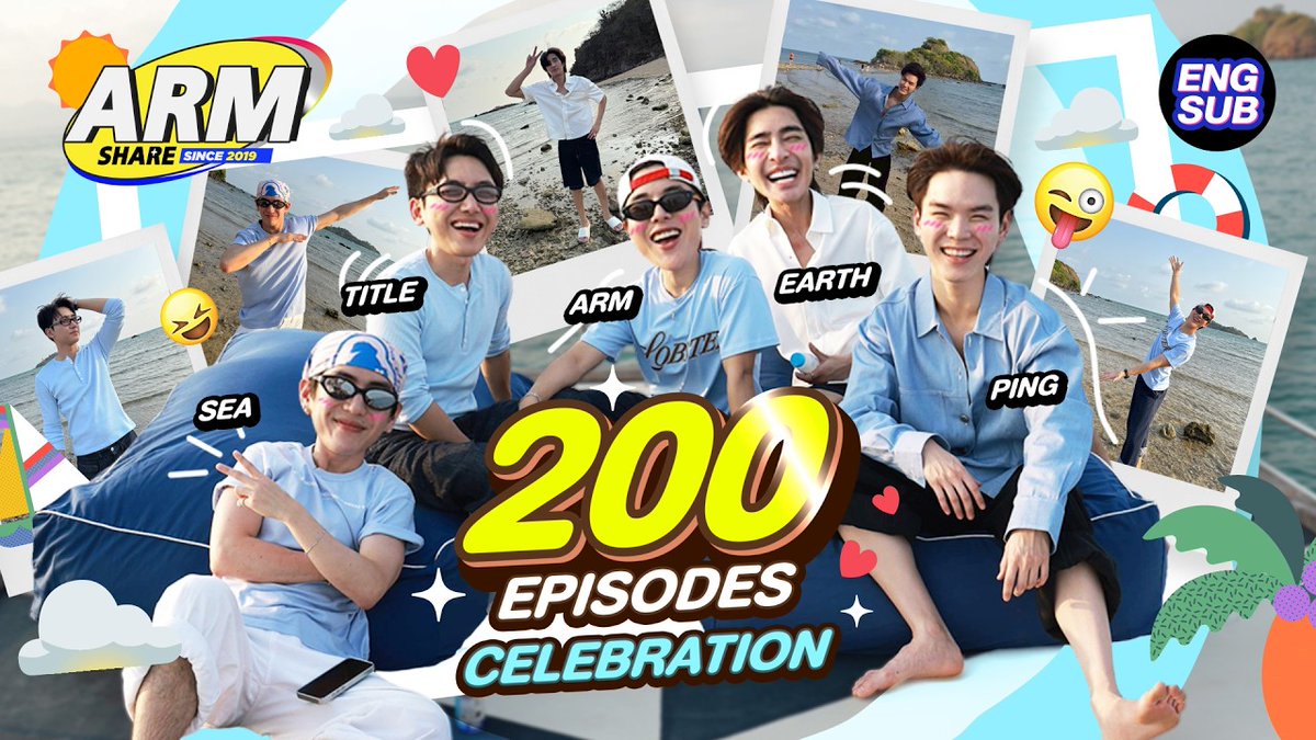 📽 | ¡Ya disponible en YouTube el episodio 200 de ARM SHARE con Earth, Sea, Title, Ping y el anfitrión, Arm! 🎉

En esta ocasión es una celebración saludable junto al mar por el EP.200 👏🏼

🔗 youtu.be/n4hFk9MAssI?si…

<a href="/Earth_Pirapat/">Earth Pirapat 🌏</a> #ARMSHAREEP200
#EarthPirapat #ชาวโลก