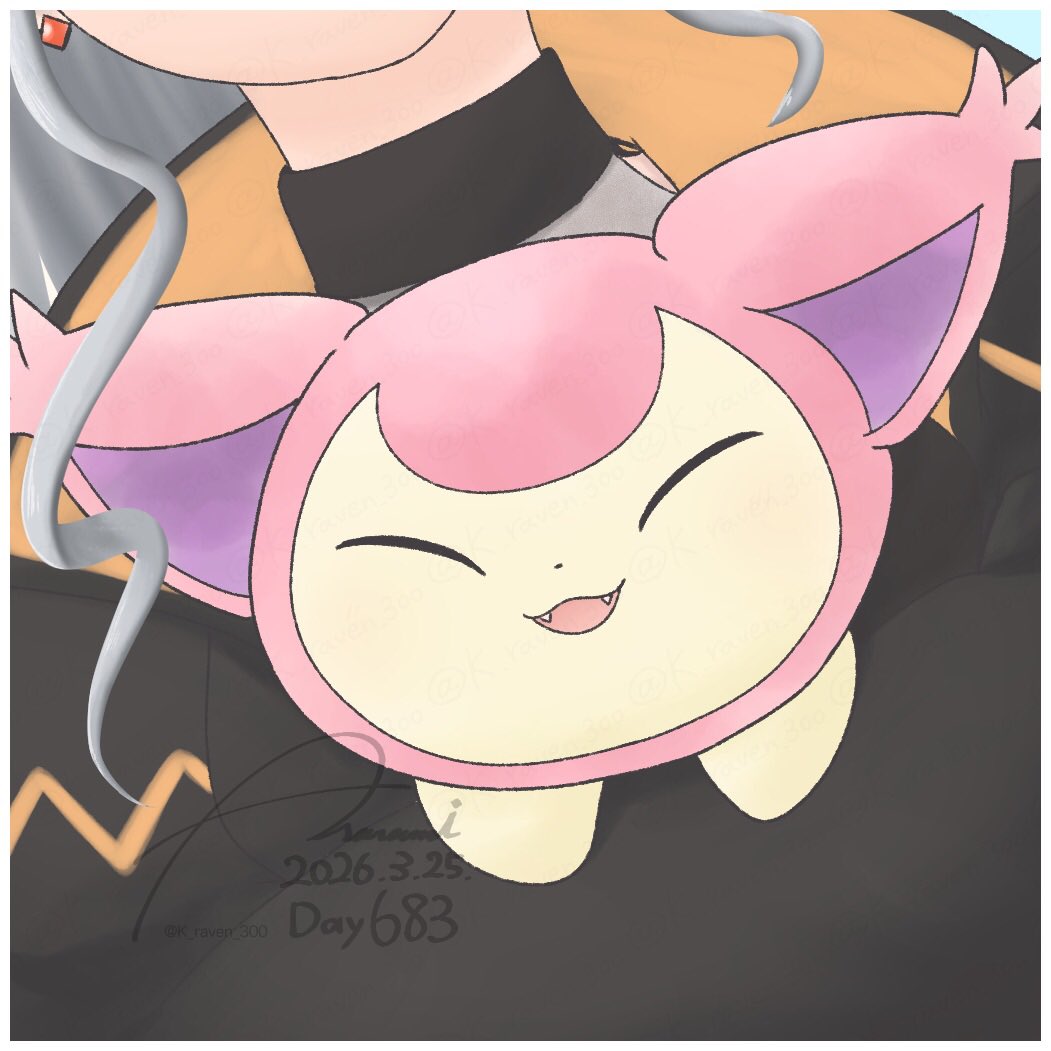 Day683🔶ひょろひょろが気になる
1日1エネコ #Skitty  #ポケモンイラスト