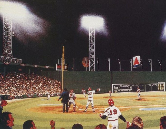 Jimfrombaseball's tweet image. "I knew it was gonna go out.
It was just a question of it being fair or foul. The wind must have carried it 15 feet toward the foul pole.
I just stood there and watched.
I didn't want to miss seeing it go out."
Carlton Fisk.
"The 15 second pitch clock?
It took my good friend and