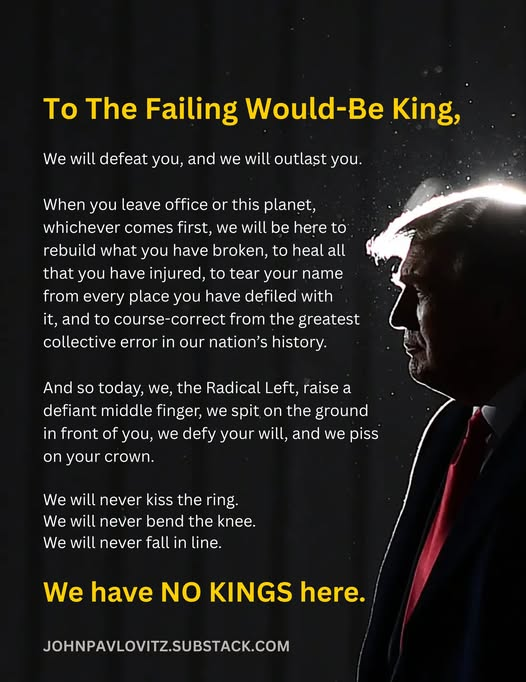 ConnieAmidei's tweet image. #ResistanceUnited #nokingsprotest