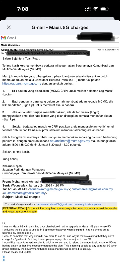 mohd_ahmad's tweet image. Hopefully they don’t charge like they during 5g launch. I complained to mcmc and they didn’t do anything about it. #maxis #5GSA