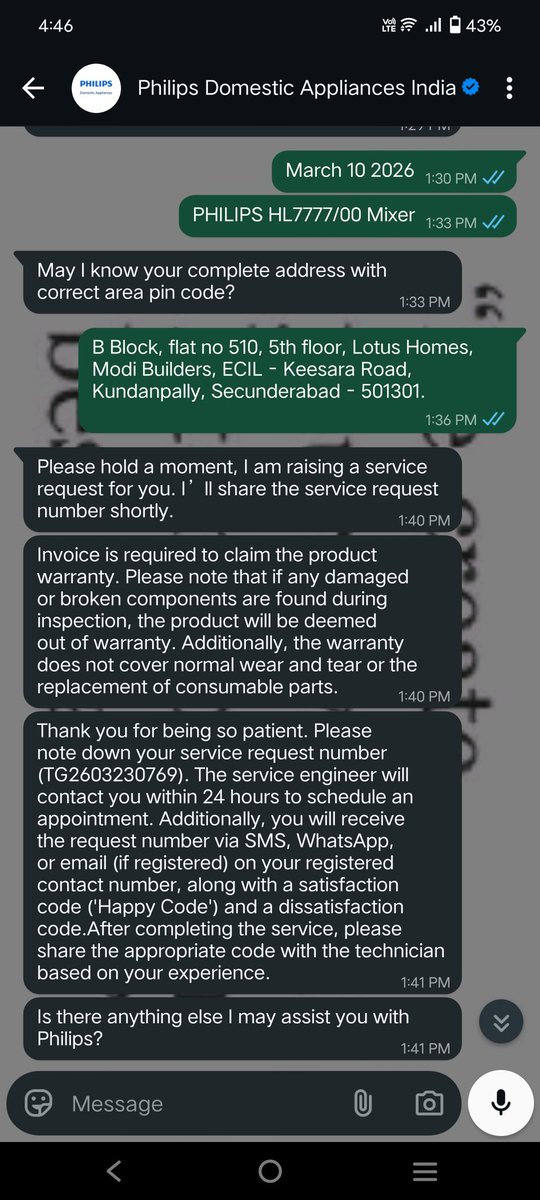 _khanna_7's tweet photo. Such a careless behaviour from mixer grinder @philips since that message no response . We are about to REPLACE the product . https://t.co/f4BOTv5iSp