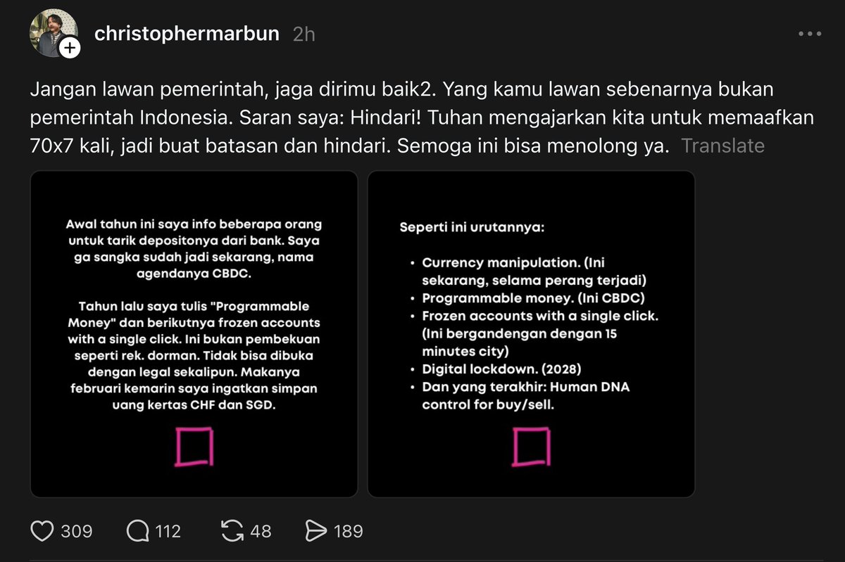 rdmcryptoguy's tweet photo. Semakin Anda mempelajari CBDC, semakin Anda sadar pentingnya memegang aset yg ga bisa disita dan dibekukan oleh siapapun. https://t.co/8uZpJFeyJJ