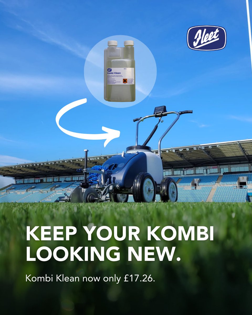 FleetLM's tweet image. Keep your Kombi in excellent condition with Kombi Klean! 🧼

Kombi Klean flushes the pump and pipework clear of paint, making it suitable for both internal and external machine cleaning.

#FleetLineMarkers #SportsTurf #LineMarking #SportsMarking
