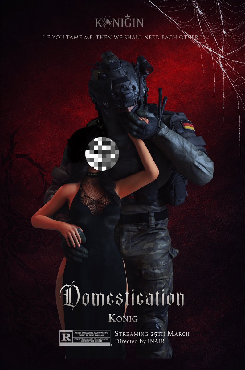 konigindominion's tweet photo. Starring: Y/N x KÖNIG 
Streaming March 25th.

Rated R for a very good reason... 😏
Are you ready to meet your master?
#Konig #CallofDuty #König https://t.co/7mJXUdLfwJ