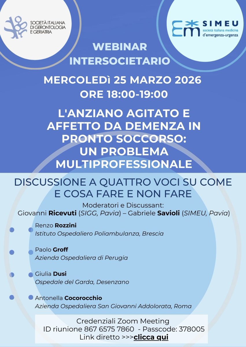 Società Italiana di Gerontologia e Geriatria tweet media