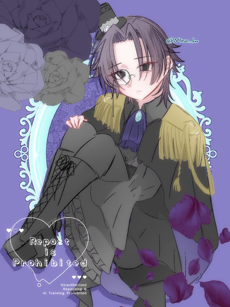 N4rse_kn's tweet photo. ⚠捏造衣装 捏造カラー

皇子系(なのかわからない)ロリィタ🖤  #桃源暗鬼FA https://t.co/RssiIOb574
