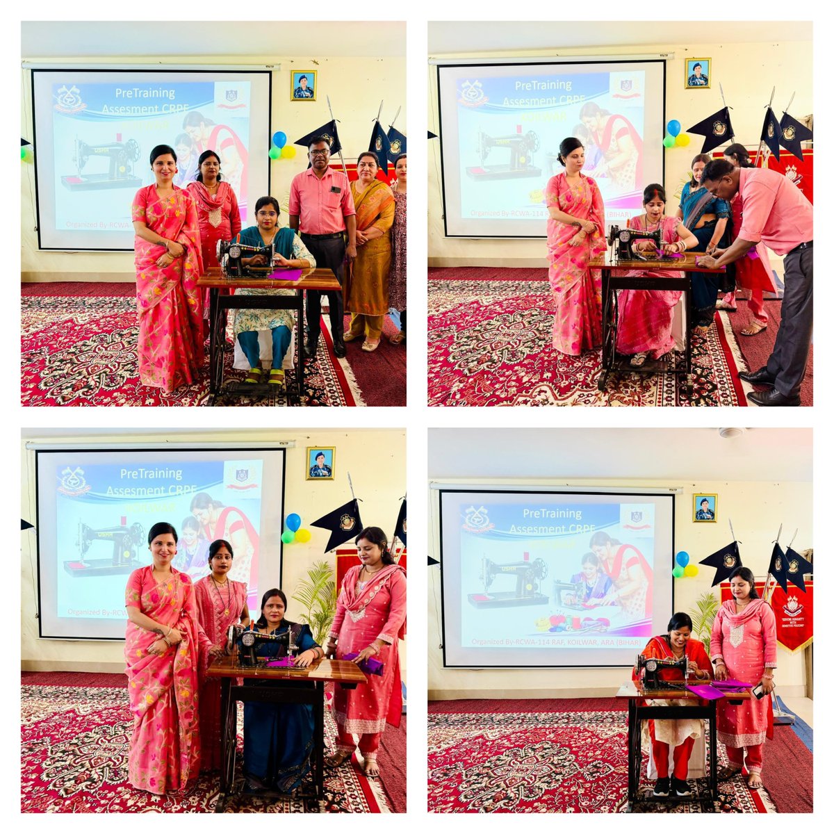 R114raf's tweet photo. Under the guidance of Smt. Ritu Jha, Head RCWA-114 RAF, a skill development session was organised with support from Usha Sewing Machine Co. Families of our persl. were trained in stitching, fashion designing &amp; machine maintenance. Smt. Ritu Jha also shared her inspiring views. https://t.co/8SCGyxxzVb